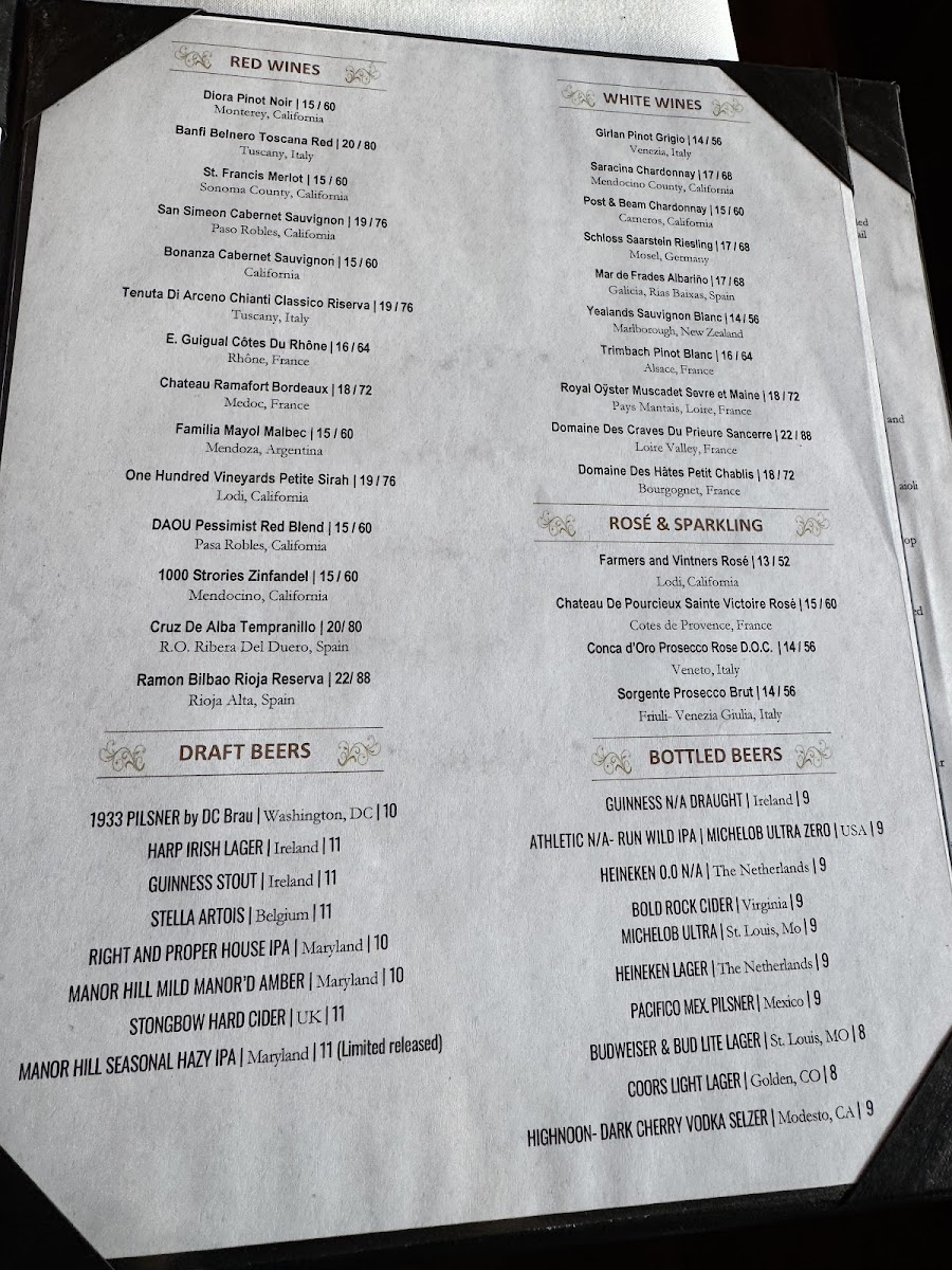 Martin's Tavern Menu - Image 5